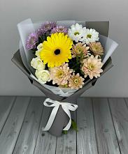 Букет цветов из:  Розы, Герберы и Хризантемы #REPLACE_PRED# Макарьеве