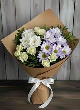 Букет цветов из:  Хризантемы и Розы в Макарьеве