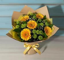 Букет цветов из:  Герберы и Хризантемы в Макарьеве