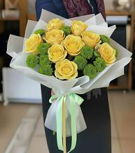 Букет цветов из:  Хризантемы и Розы #REPLACE_PRED# Макарьеве