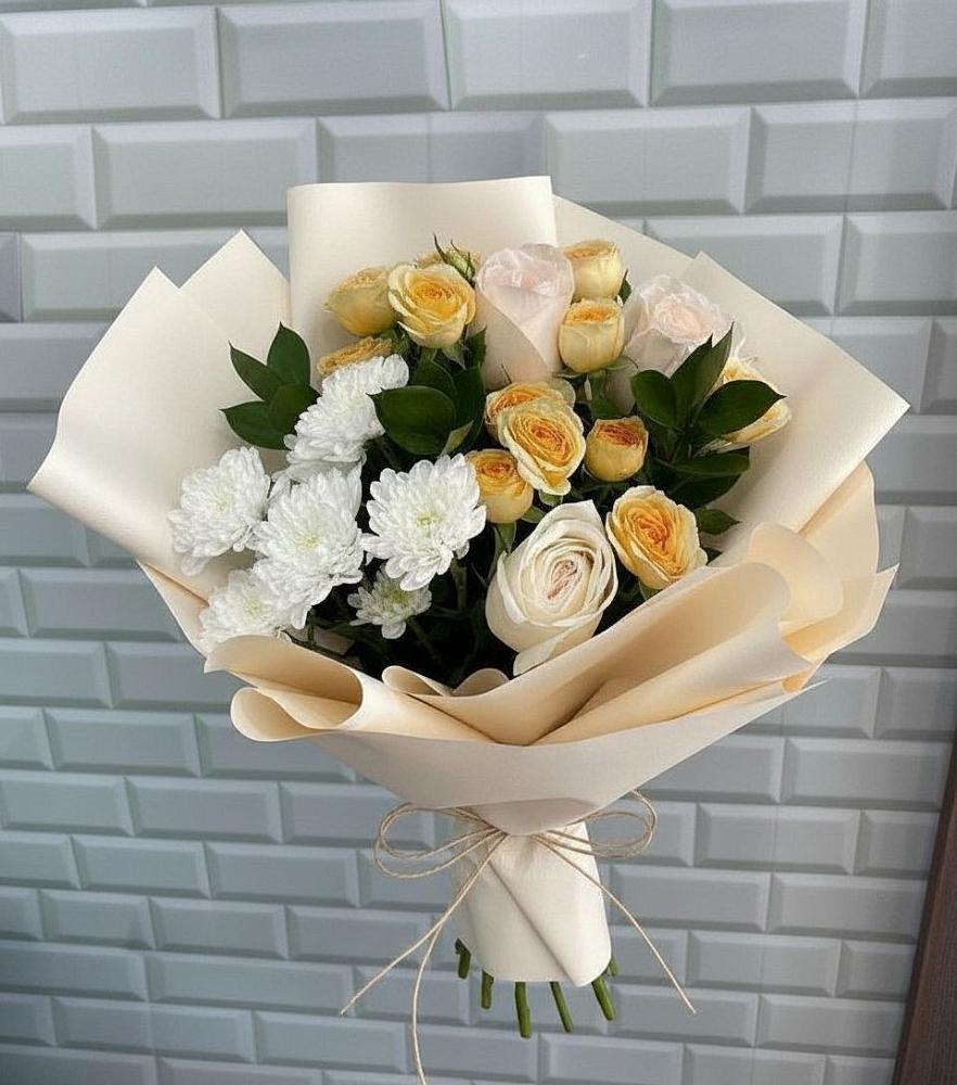 Букет цветов из: Розы и Хризантемы в Макарьеве