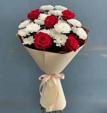 Букет цветов из:  Розы и Хризантемы в Макарьеве