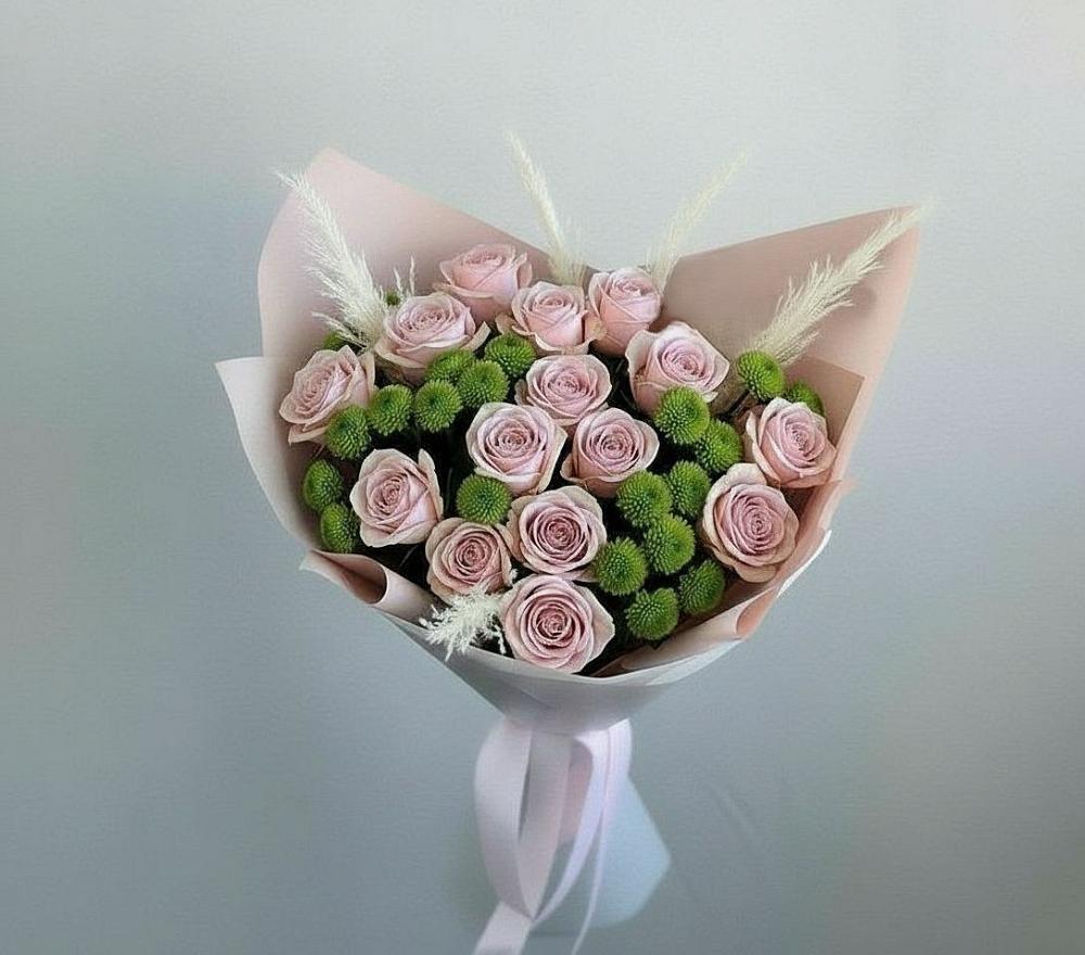 Букет цветов из: Розы и Хризантемы в Макарьеве