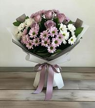 Букет цветов из:  Хризантемы и Розы в Макарьеве