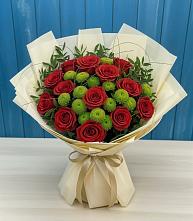 Букет цветов из:  Розы и Хризантемы в Макарьеве